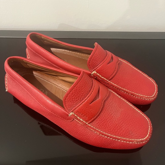 Prada Other - Prada Red Leather Loafers - Men’s (US 9, Italian 8)